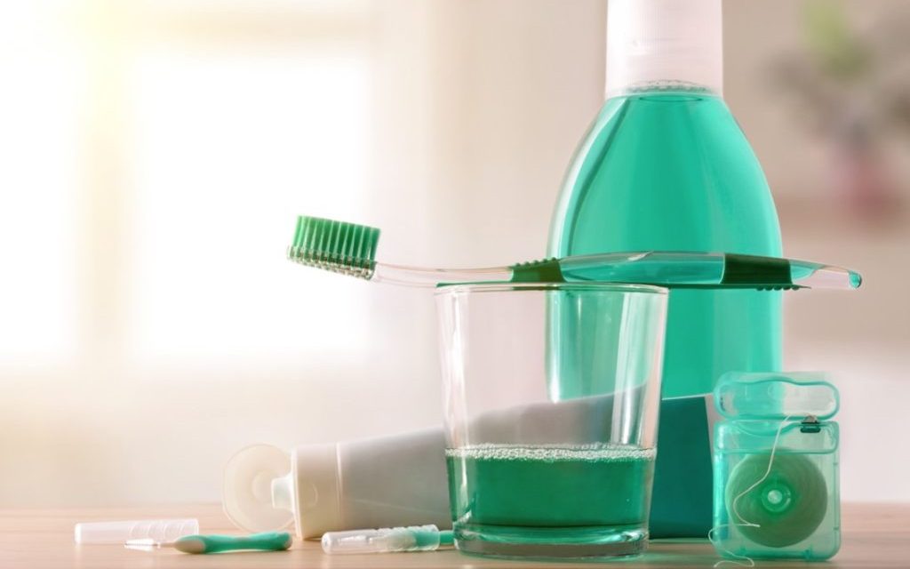 Dentist Near Me in London, Ontario | Reliable Local Dental Clinic 9 Toothbrush, floss and mouthwash used for daily oral hygiene between dental visits in London, Ontario